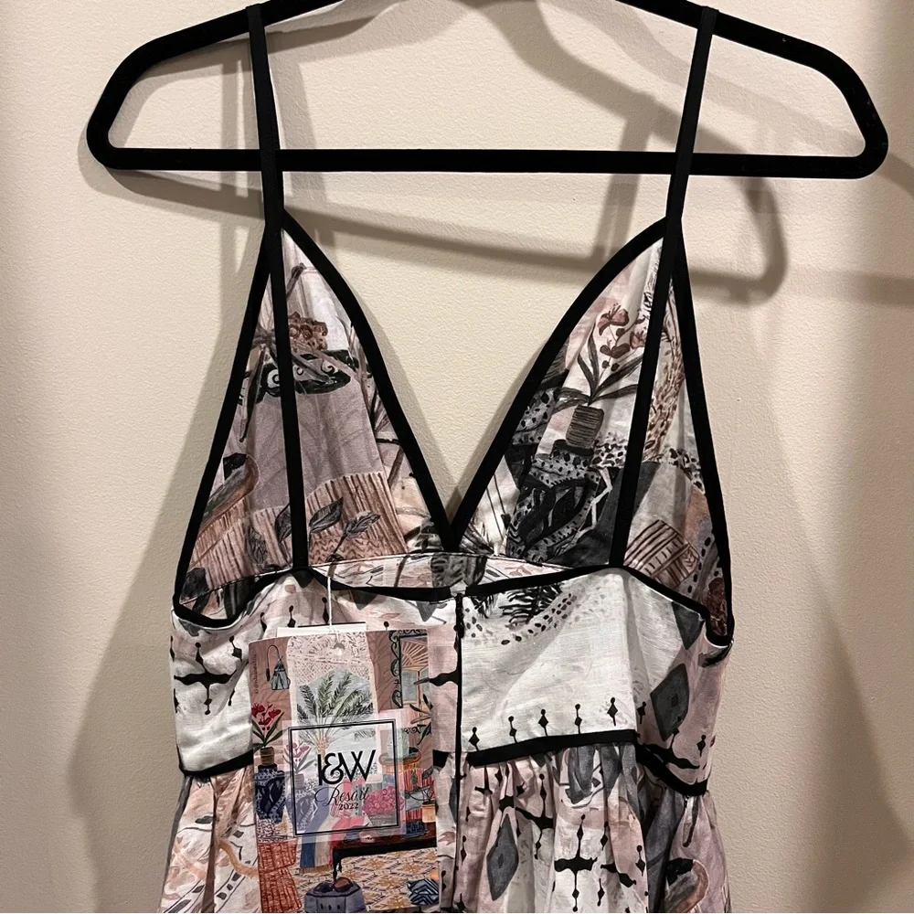 Isla & White bohemian resort maxi dress nwt Ophelie Dress Galerie Blanc wedding - Picture 11 of 12